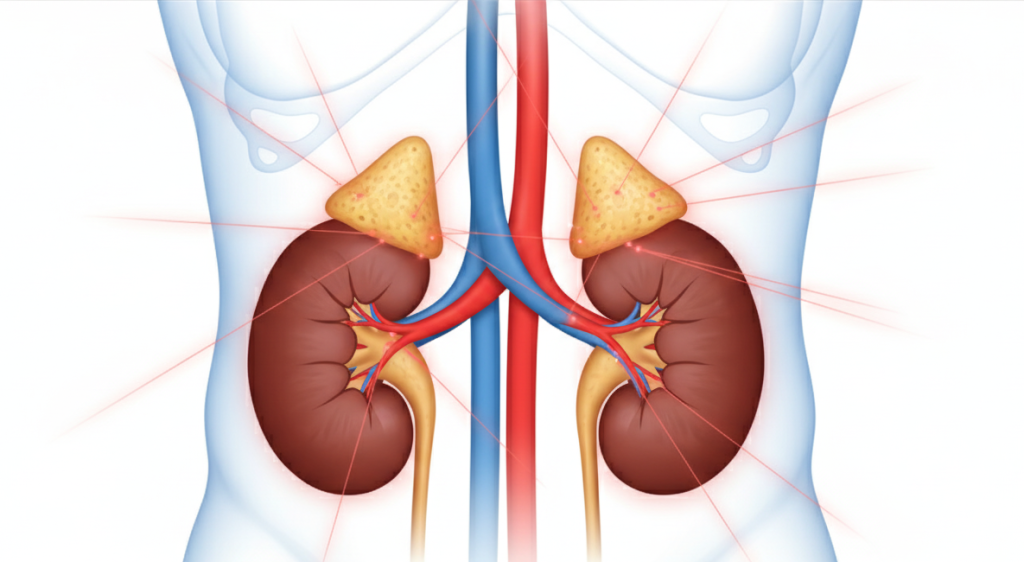 الغدة الكظرية: الغدة الصغيرة اللي بتأثر على كل هرمونات جسمك